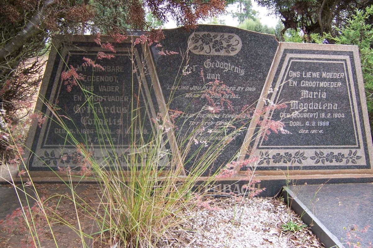 RAUTENBACH Gerhardus Cornelis 1884- &amp; Maria Magdalena JOUBERT 1904-1999