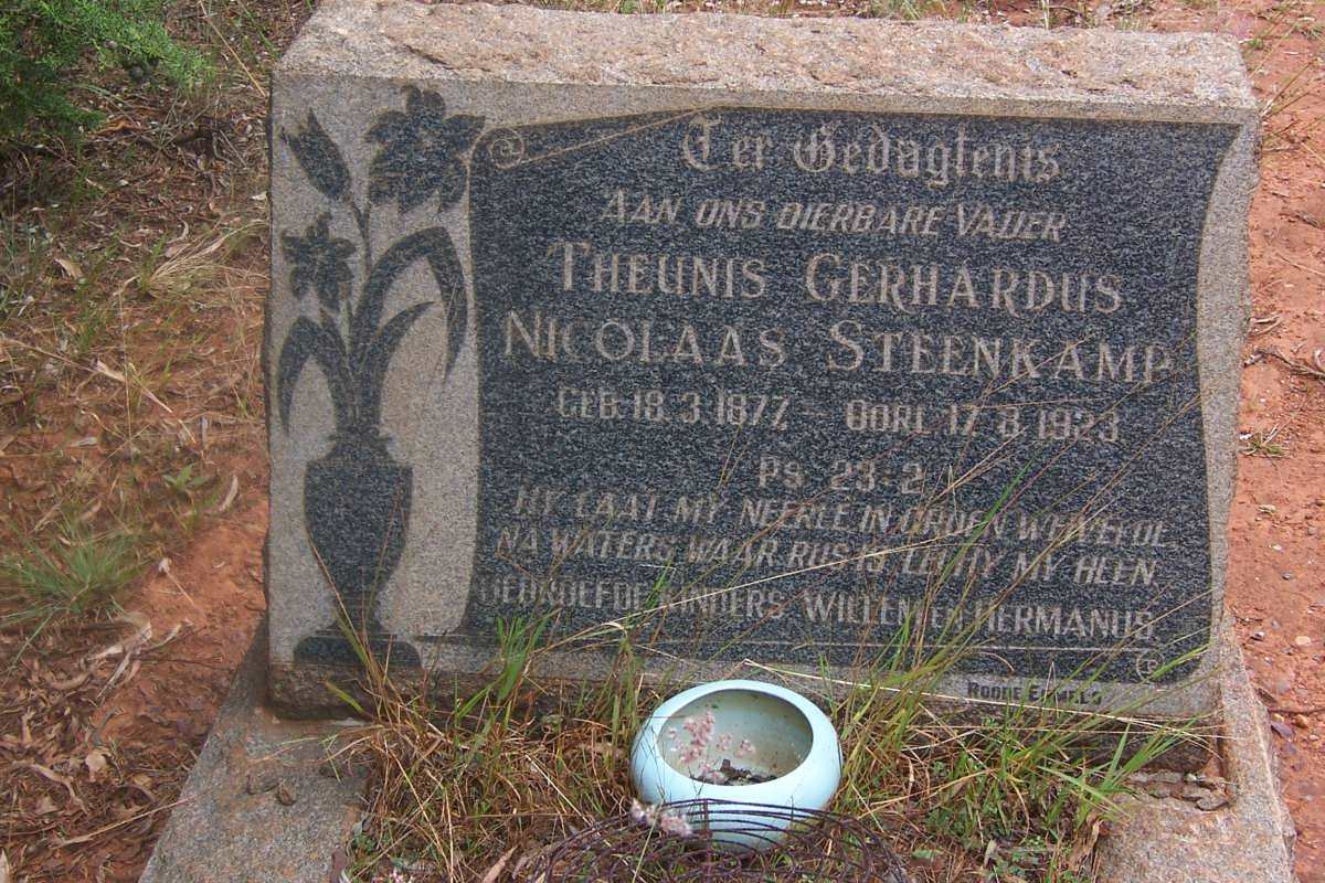 STEENKAMP Theunis Gerhardus Nicolaas 1877-1923