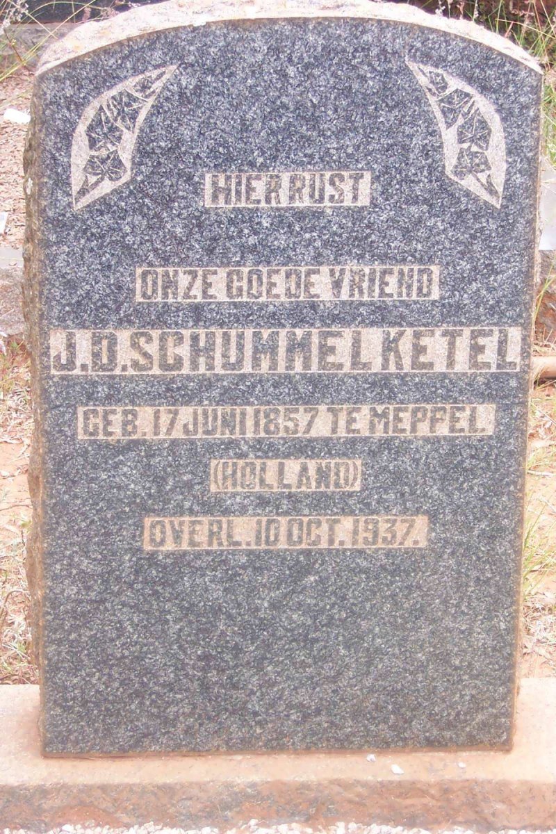SCHUMMELKETEL J.D. 1857-1937