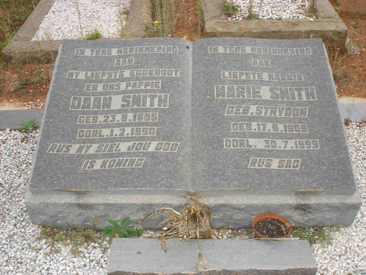 SMITH Daan 1895-1950 &amp; Marie STRYDOM 1909-1999