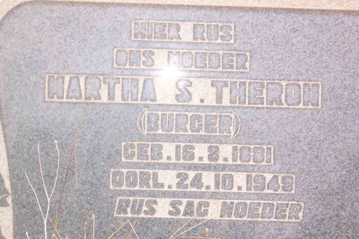 THERON Martha S. nee BURGER 1881-1949