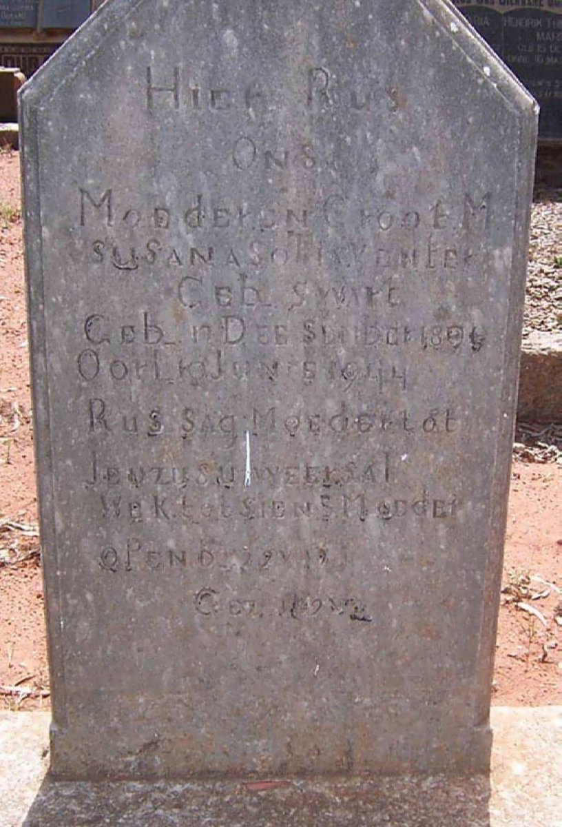 VENTER Susanna Sofia 1895-1914