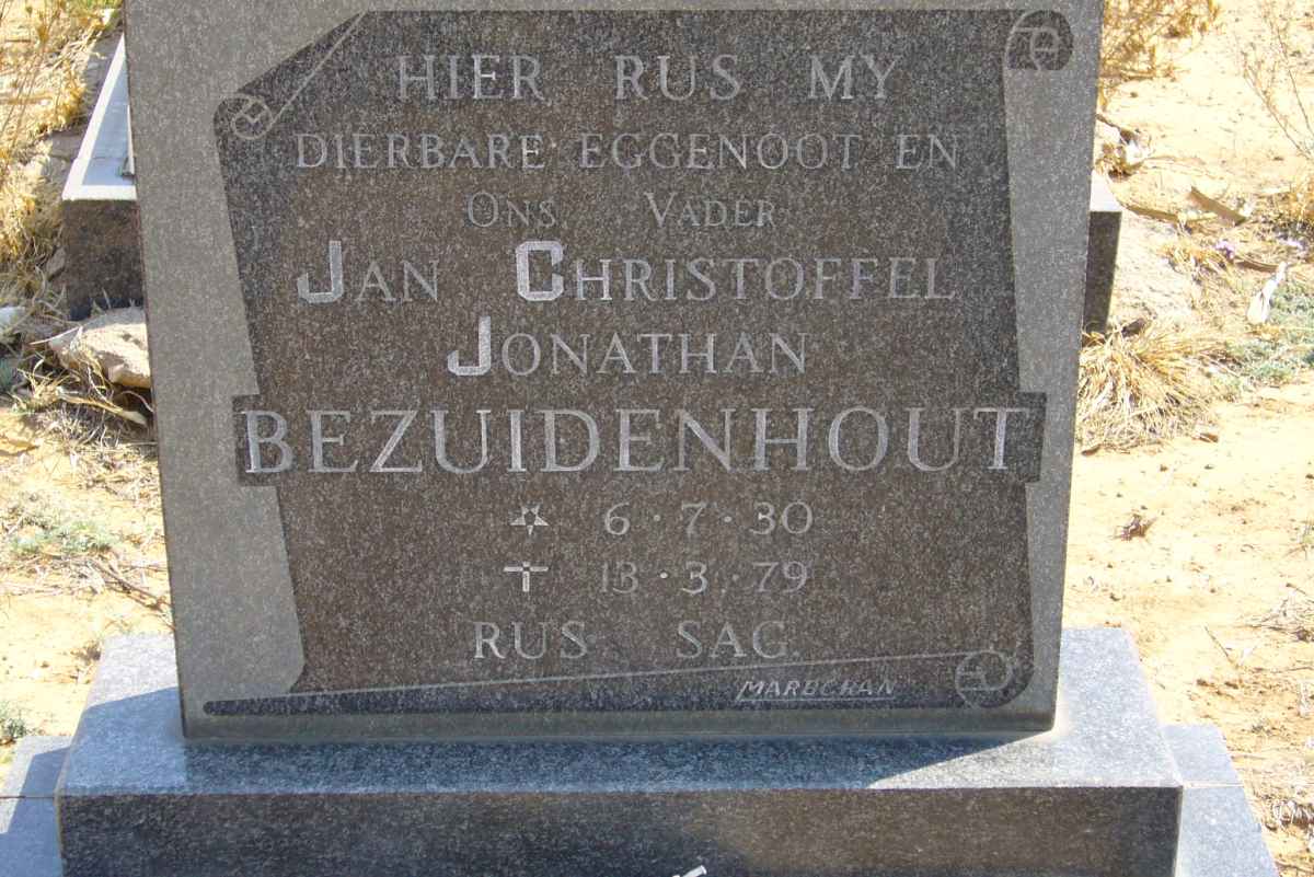 BEZUIDENHOUT Jan Christoffel Jonathan 1930-1979