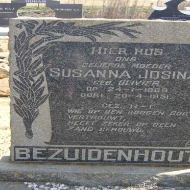 BEZUIDENHOUT Susanna Josina 1869-1951 