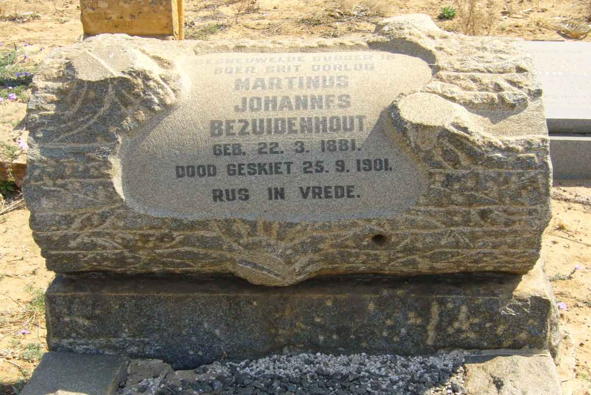 BEZUIDENHOUT Martinus Johannes 1881-1901 