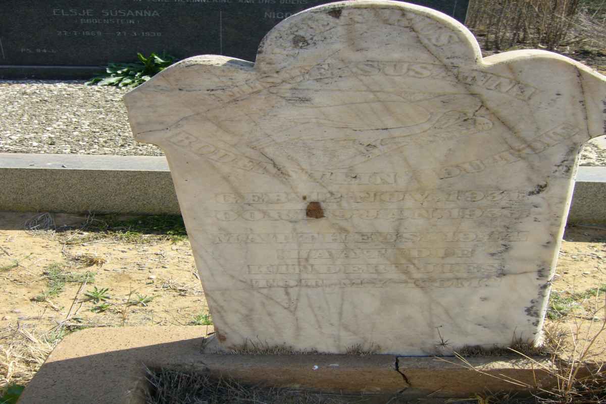 TOIT Elsje Susanna Bodenstein, du 1931-1933  