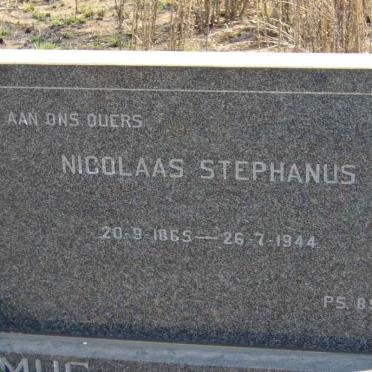 ERASMUS Nicolaas Stephanus 1869-1944 