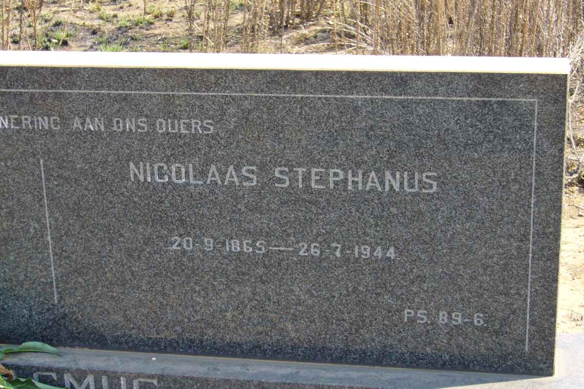 ERASMUS Nicolaas Stephanus 1869-1944 