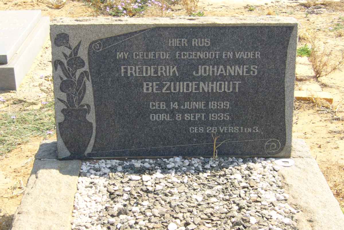 BEZUIDENHOUT Frederik Johannes 1899-1935 