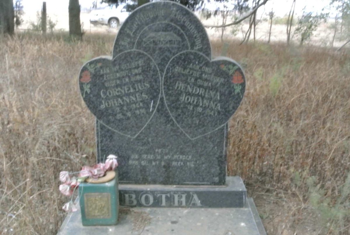 BOTHA Cornelius Johannes 1944-1996 &amp; Hendrina Johanna 1947-