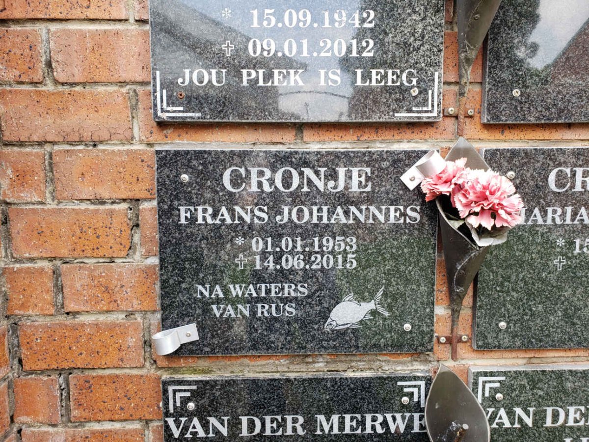 CRONJE Frans Johannes 1953-2015
