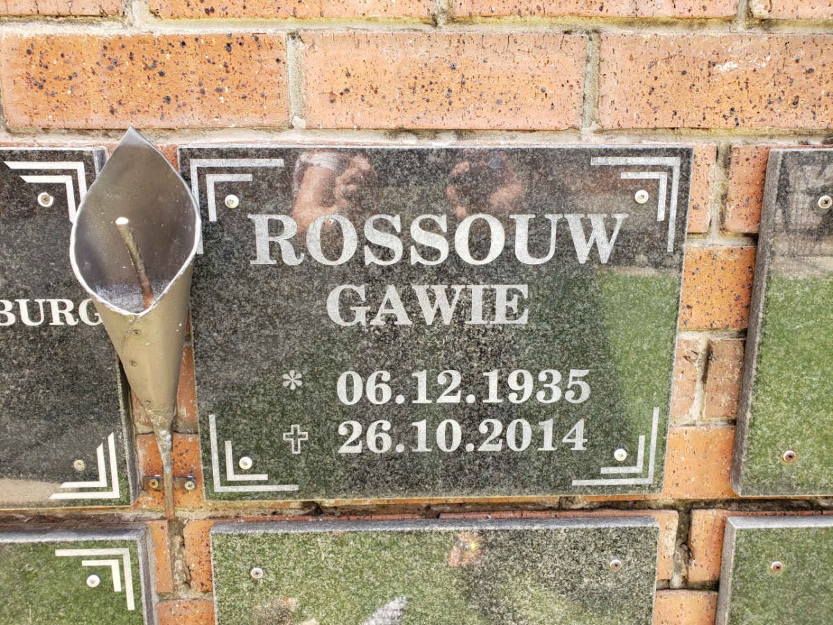 ROSSOUW Gawie 1935-2014