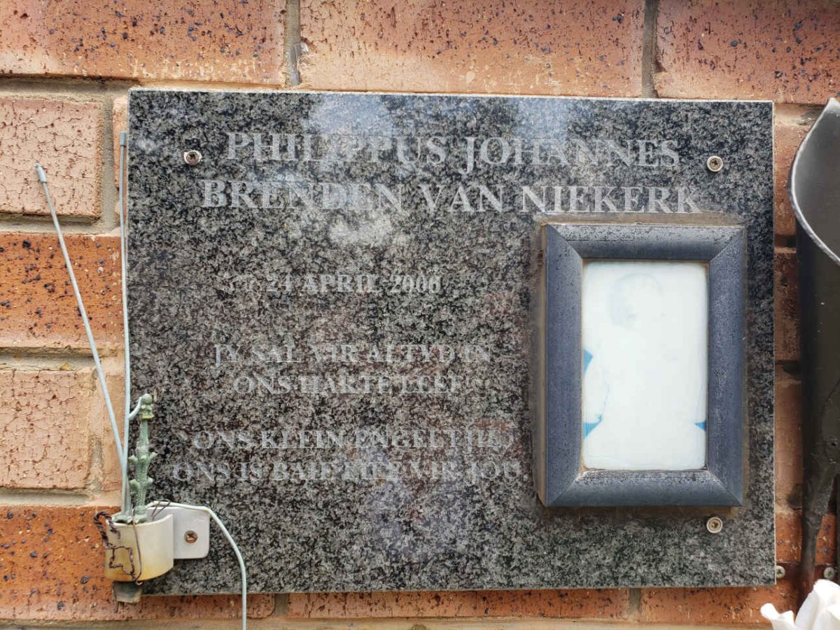 NIEKERK Philippus Johannes Brenden, van -2006