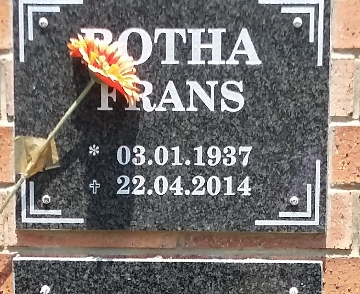 BOTHA Frans 1937-2014