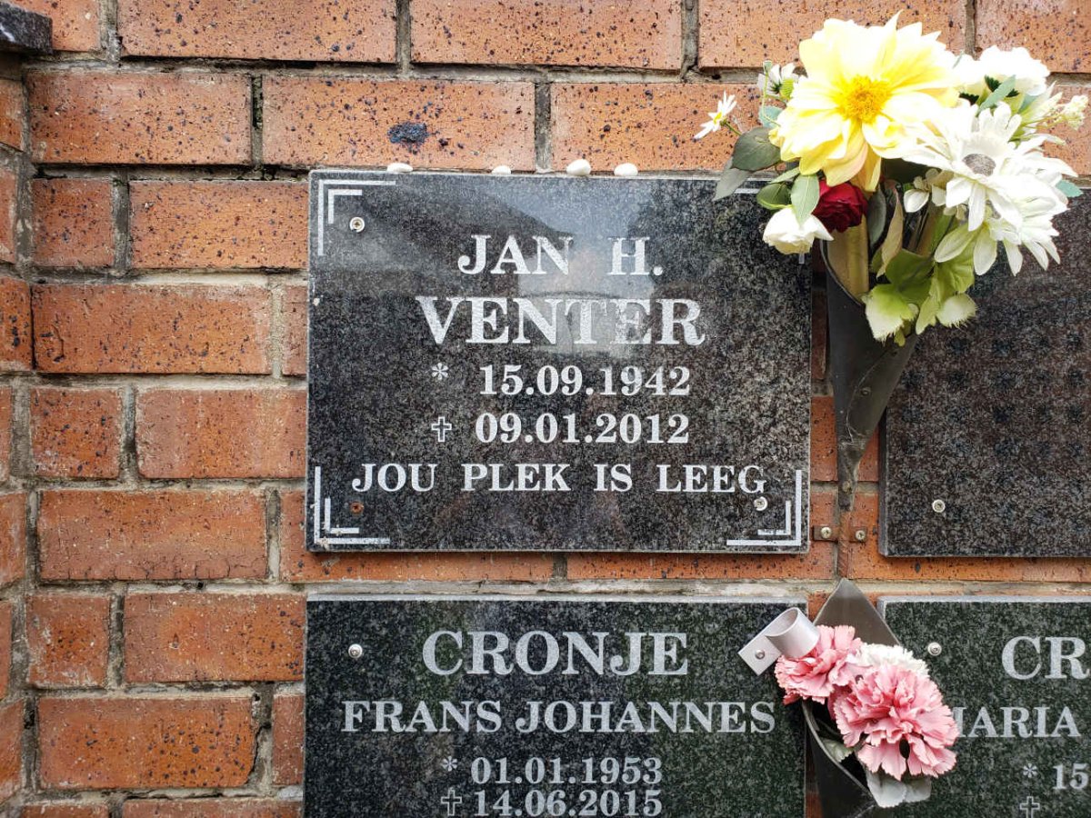VENTER Jan H. 1942-2012