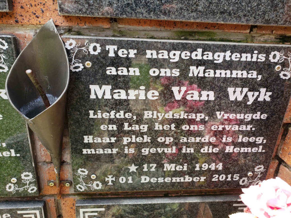 WYK Marie, van 1944-2015