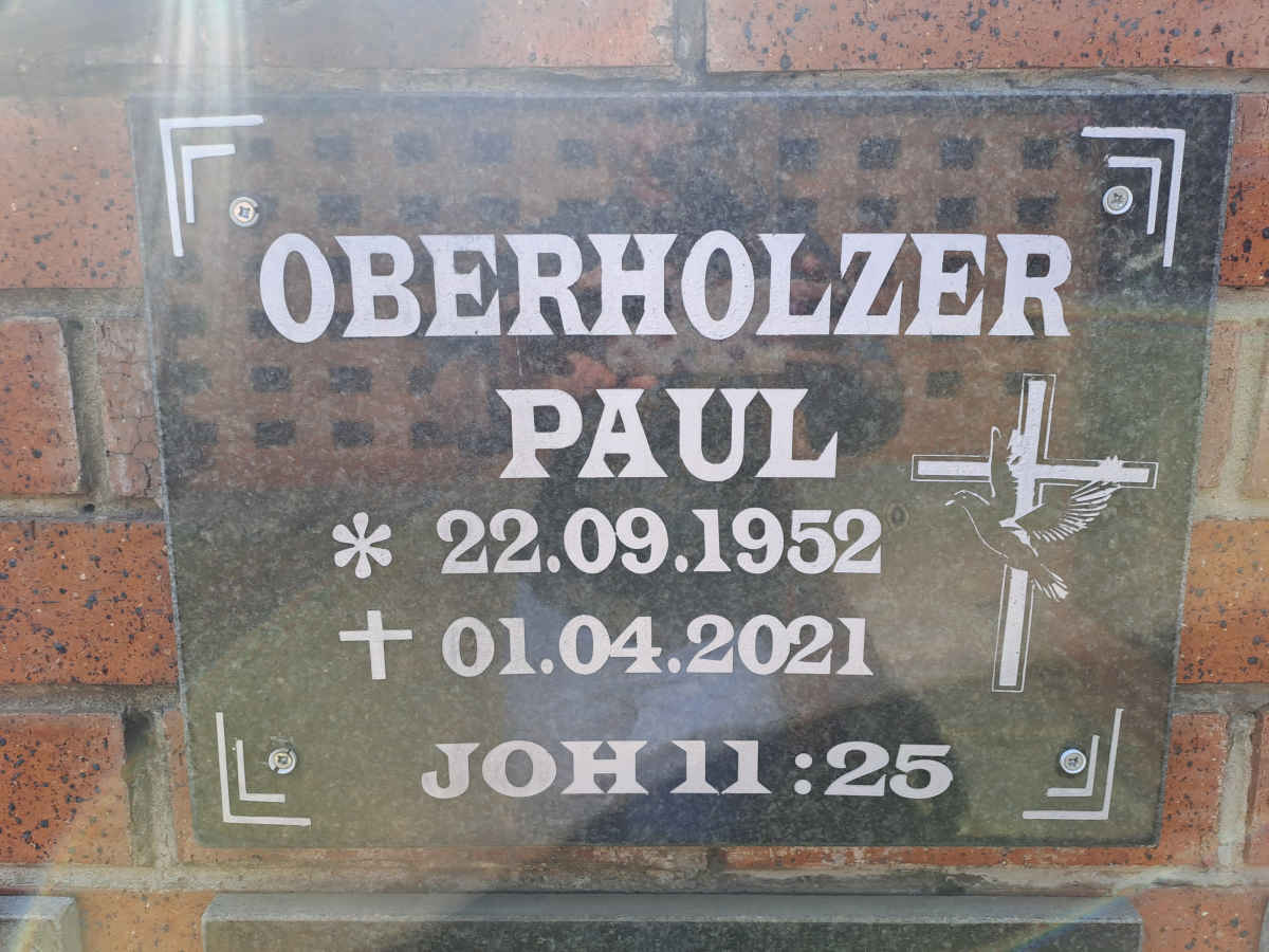 OBERHOLZER Paul 1952-2021