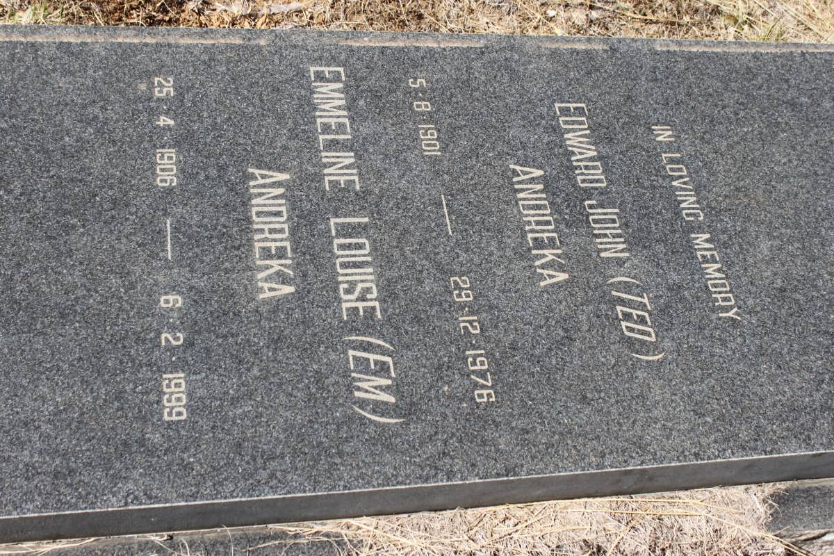 ANDREKA Edward John 1901-1976 &amp; Emmeline Louise 1906-1999