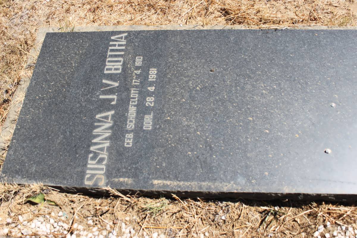 BOTHA Susanna J.V. nee SCHONFELDT 1910-1981