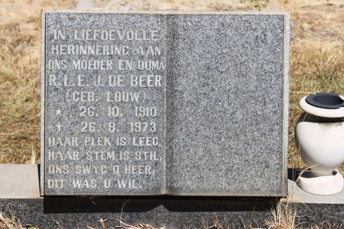 BEER R.L.E.J., nee LOUW 1910-1973