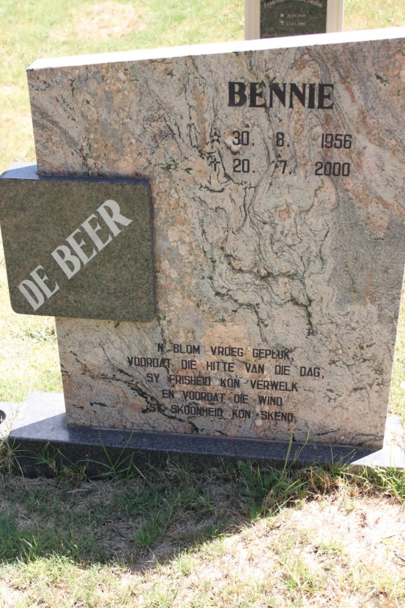 BEER Bennie, de 1956-2000