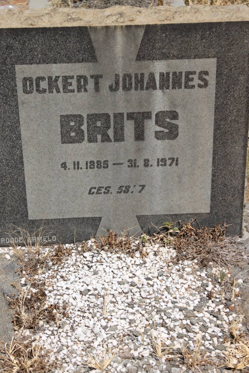 BRITS Ockert Johannes 1885-1971