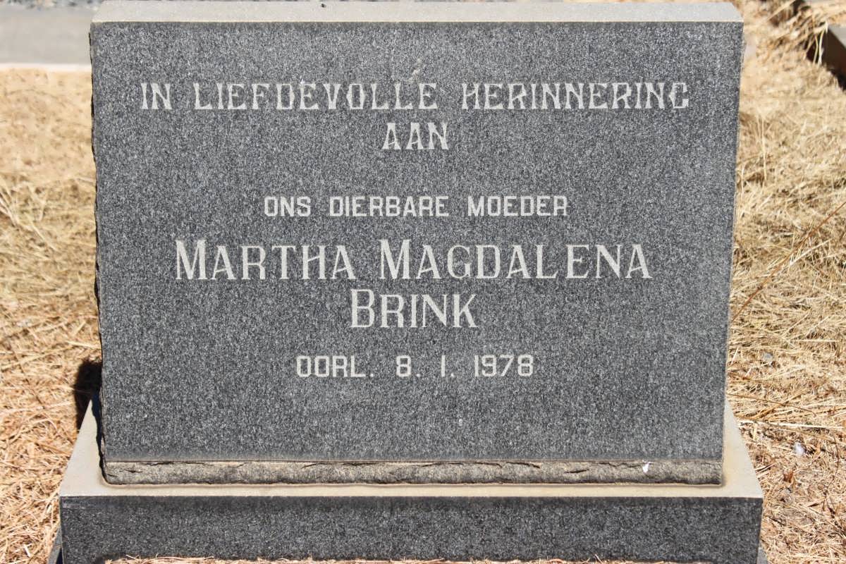 BRINK Martha Magdalena -1978