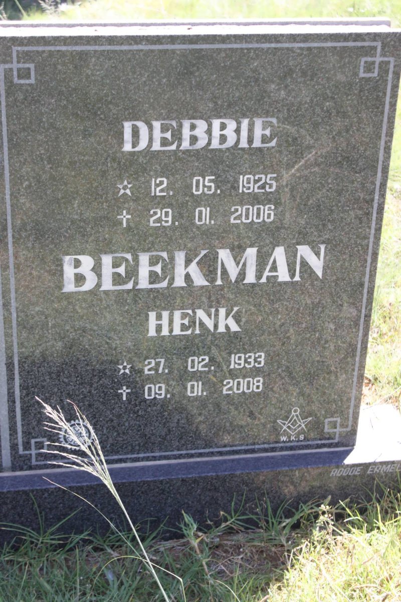 BEEKMAN Henk 1933-2008 &amp; Debbie 1925-2006