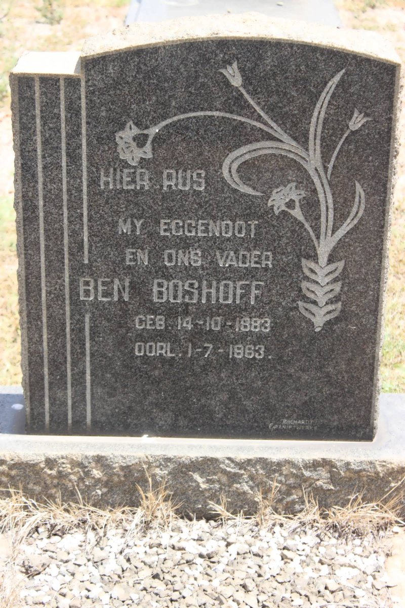 BOSHOFF Ben 1883-1963
