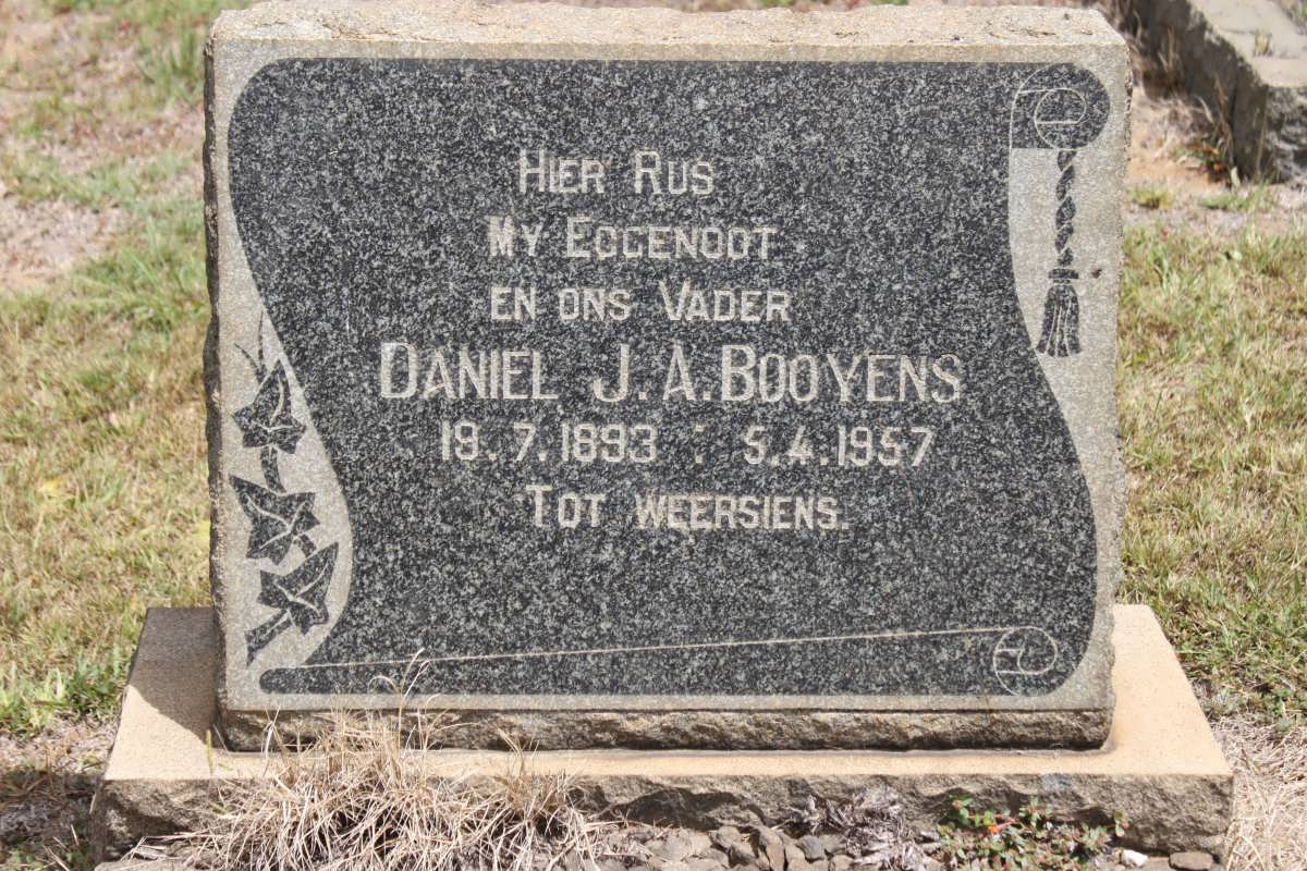BOOYENS Daniel J.A. 1893-1957