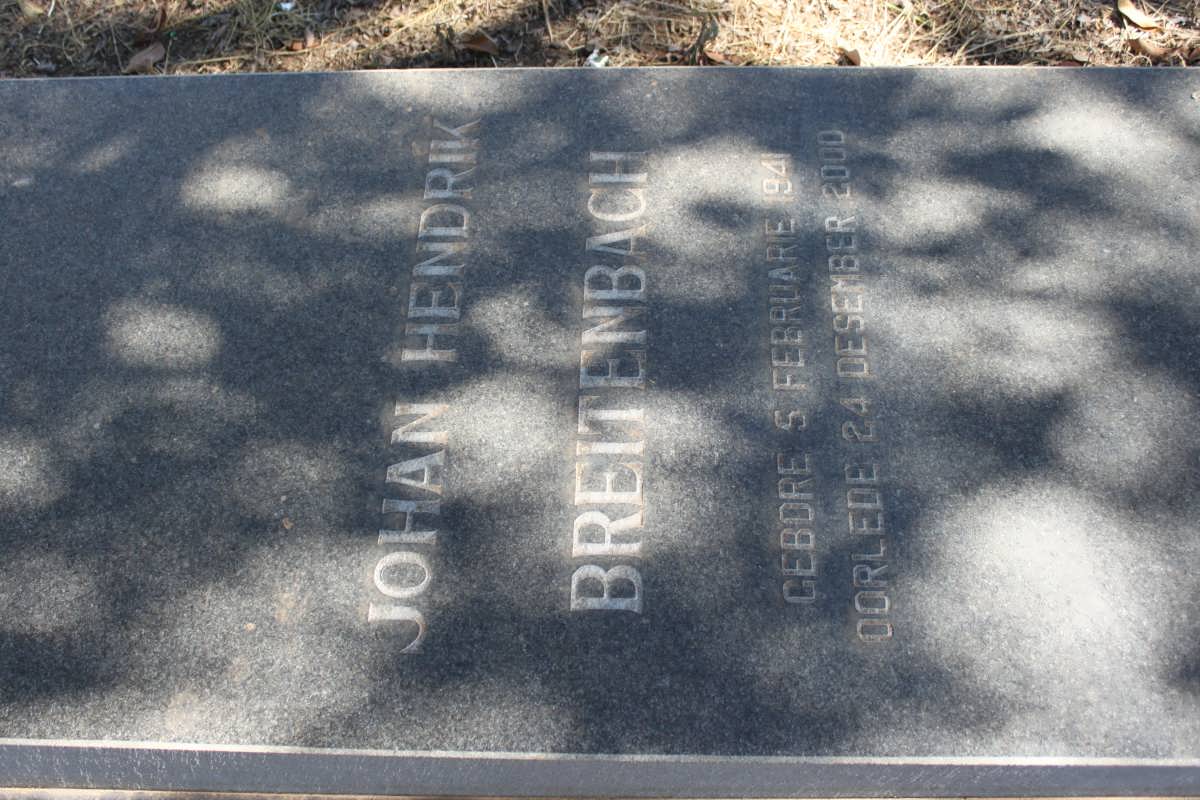 BREITENBACH Johan Hendrik 1941-2000