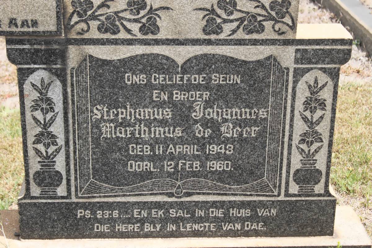BEER Stephanus Johannes Marthinus, de 1943-1960
