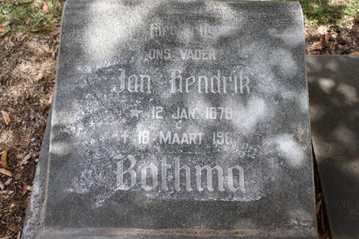 BOTHMA Jan Hendrik 1878-1965