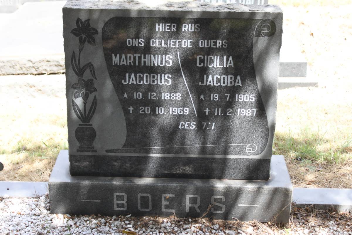 BOERS Marthinus Jacobus 1888-1969 &amp; Cicilia Jacoba 1905-1987