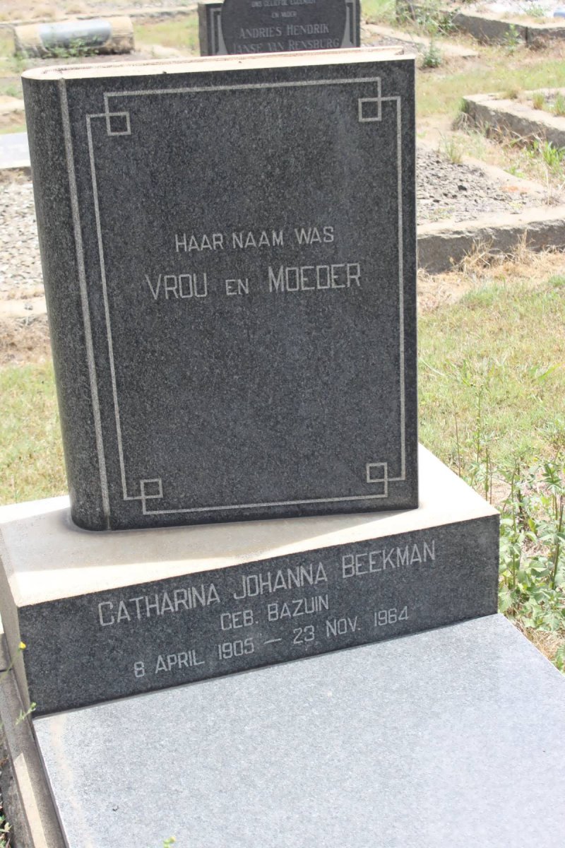 BEEKMAN Catharina Johanna geb BAZUIN 1905-1964