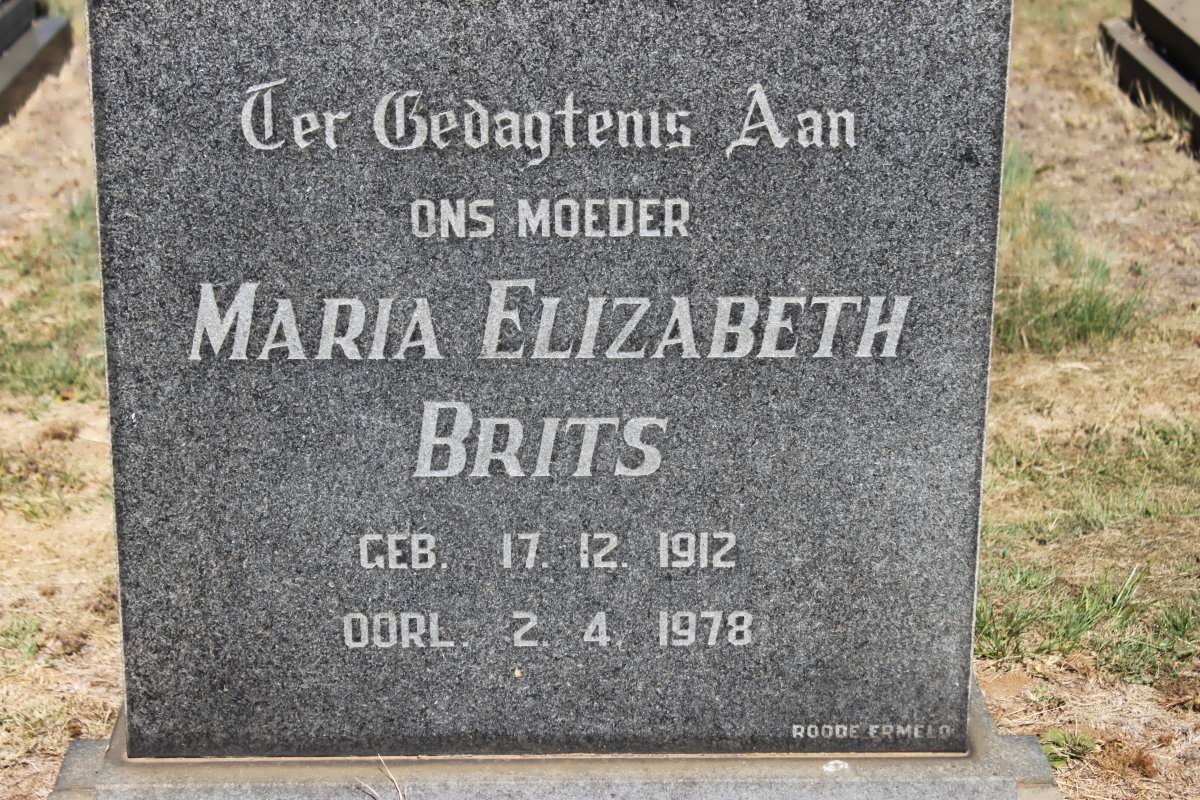 BRITS Maria Elizabeth 1912-1978