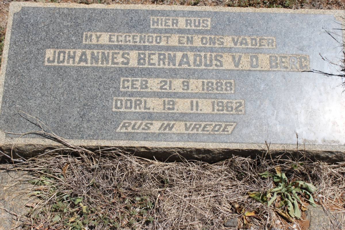 BERG Johannes Bernardus, v.d. 1888-1962