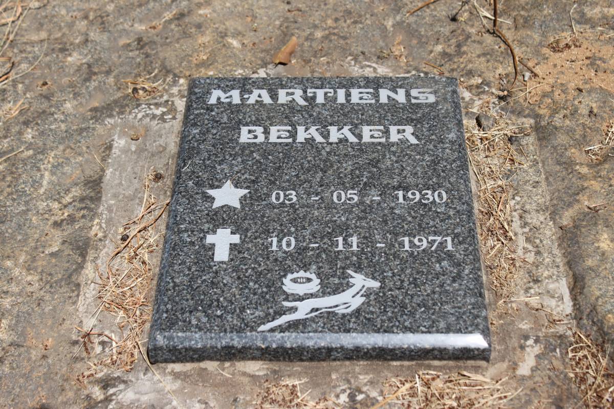 BEKKER Martiens 1930-1971