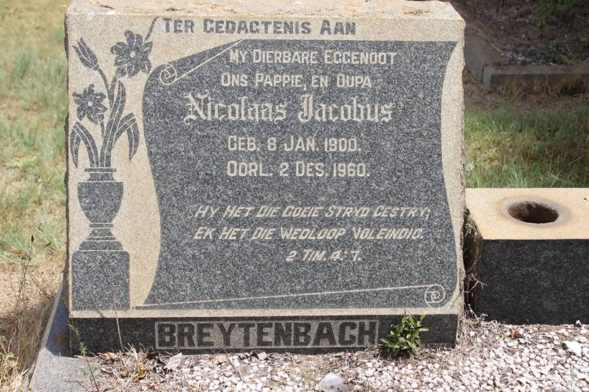 BREYTENBACH Nicolaas Jacobus 1900-1960