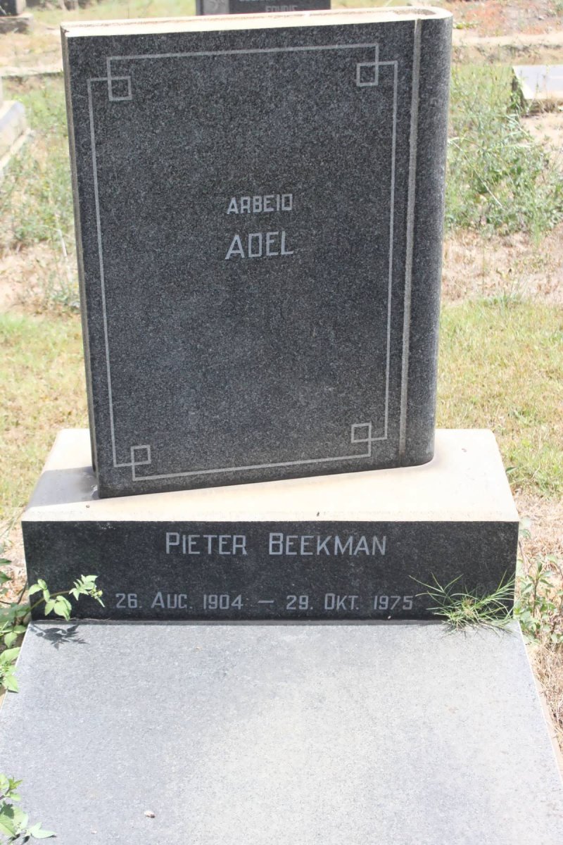 BEEKMAN Pieter 1904-1975