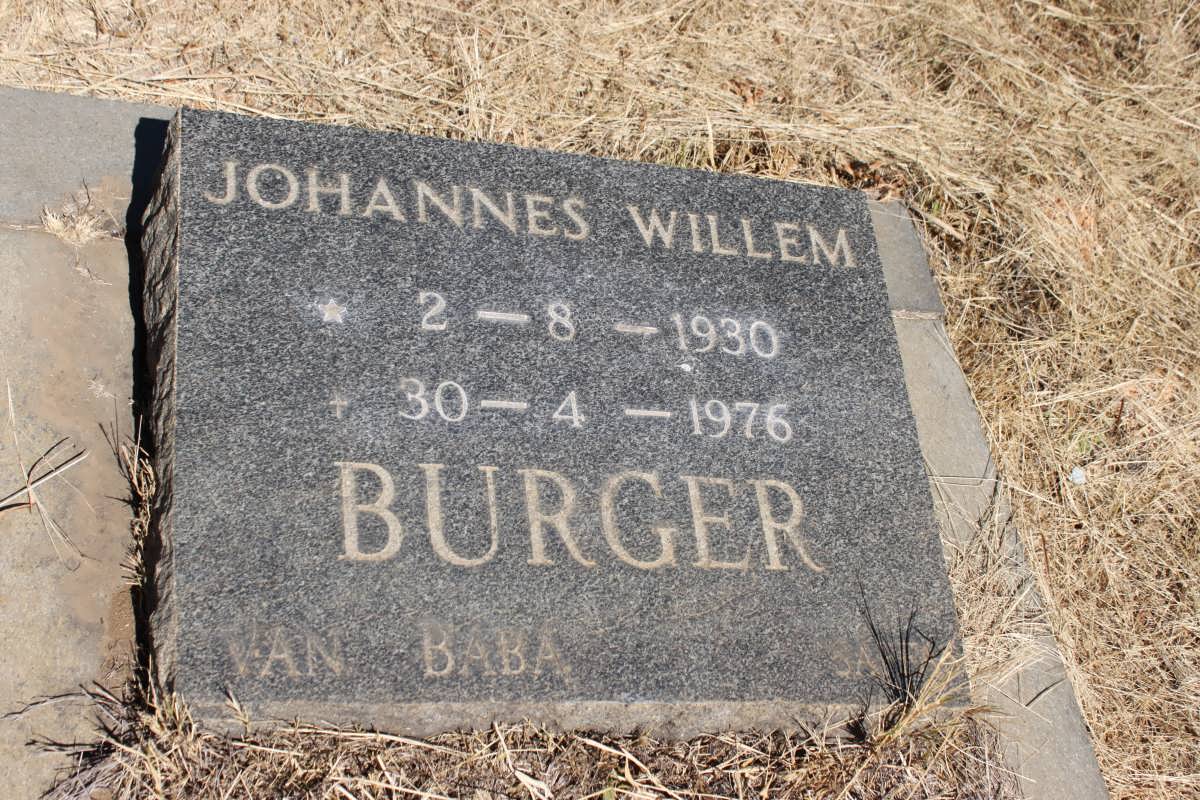 BURGER Johannes Willem 1930-1976