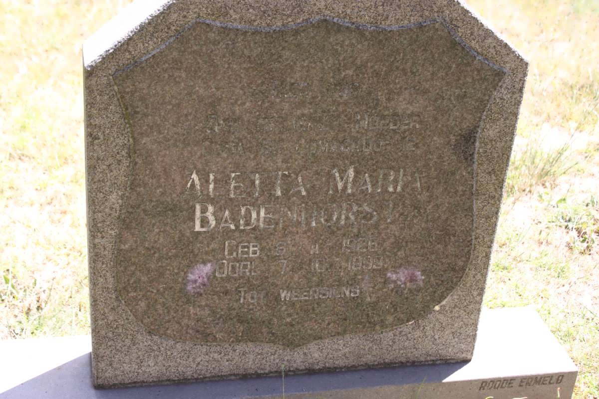 BADENHORST Aletta Maria 1926-1993