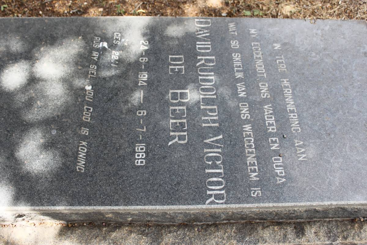 BEER David Rudolph Victor, de 1914-1969
