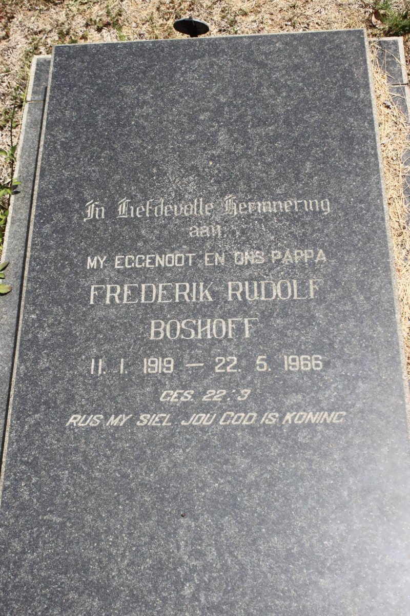 BOSHOFF Frederik Rudolf 1919-1966