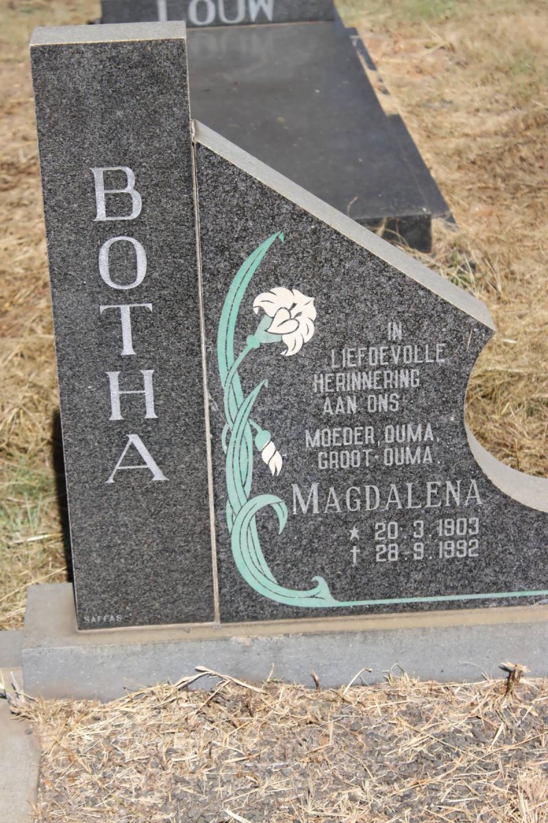 BOTHA Magdalena 1903-1992