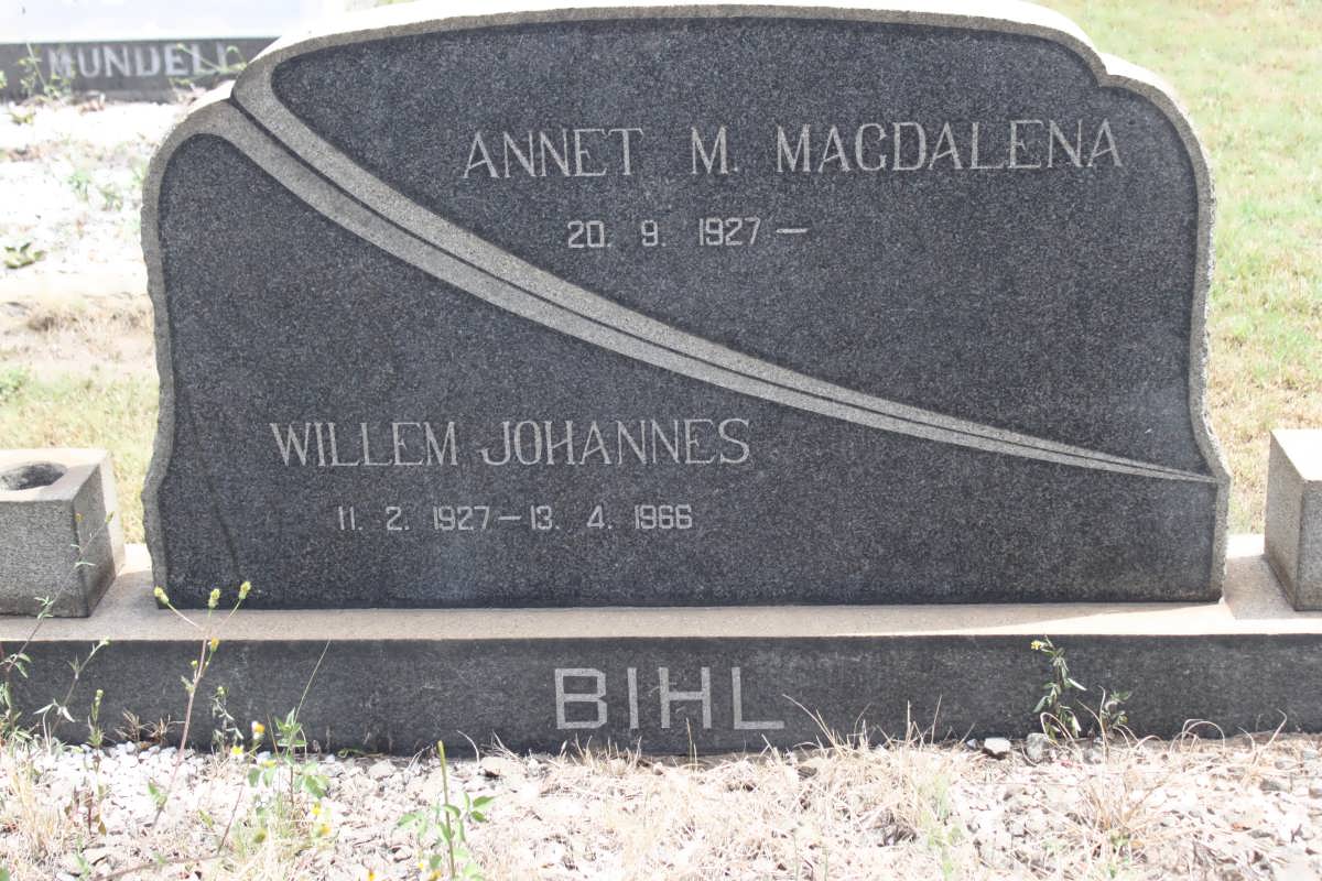 BIHL Willem Johannes 1927-1966 &amp; Annet M. Magdalena 1927-