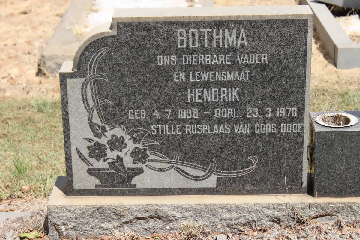 BOTHMA Hendrik 1898-1970