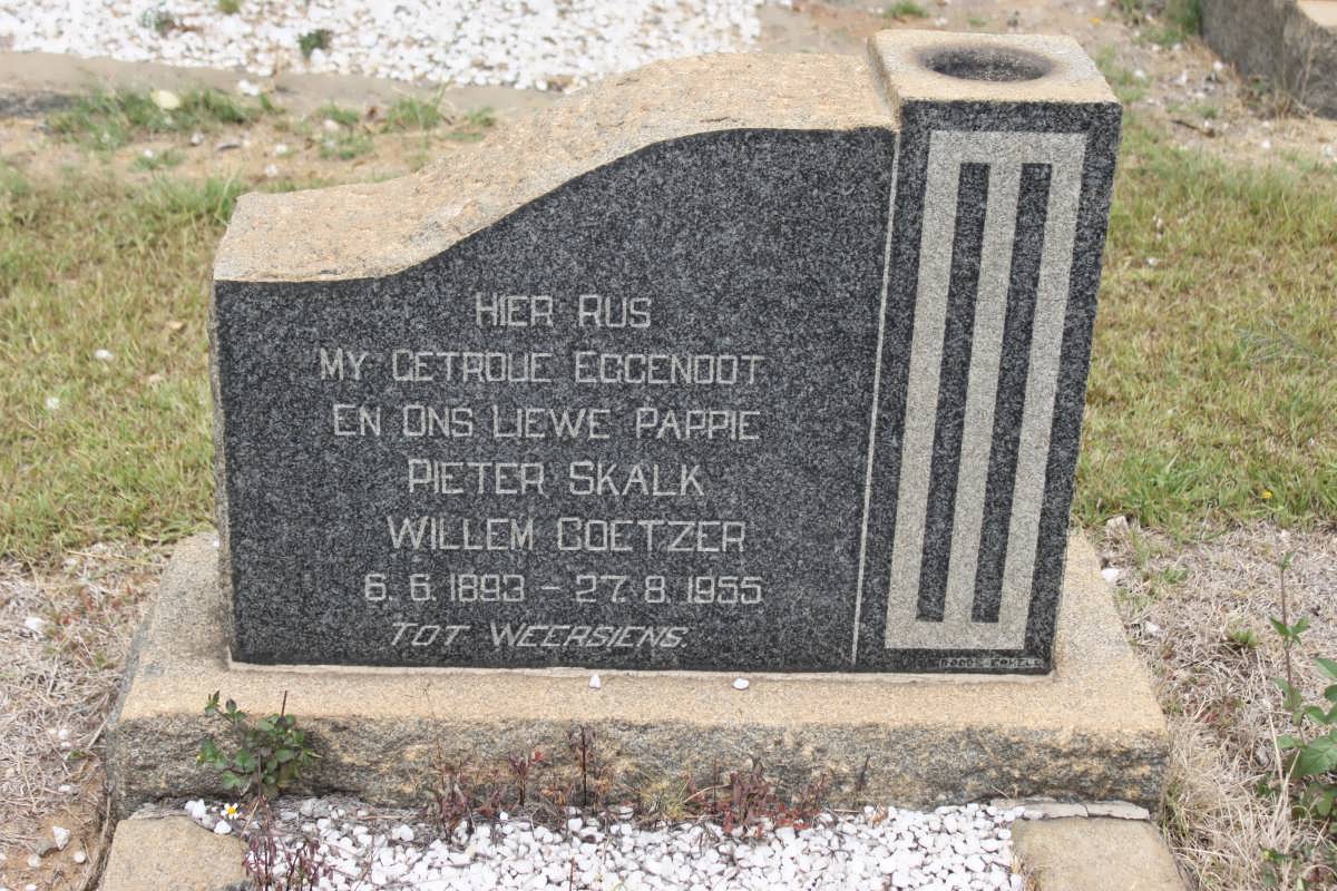 COETZER Pieter Skalk Willem 1893-1955