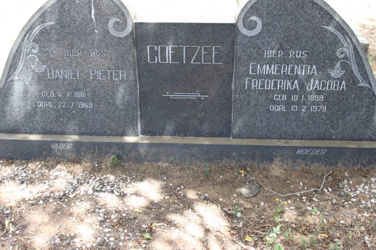 COETZEE Daniel Pieter 1881-1969 &amp; Emmerentia Frederika Jacoba 1898-1979