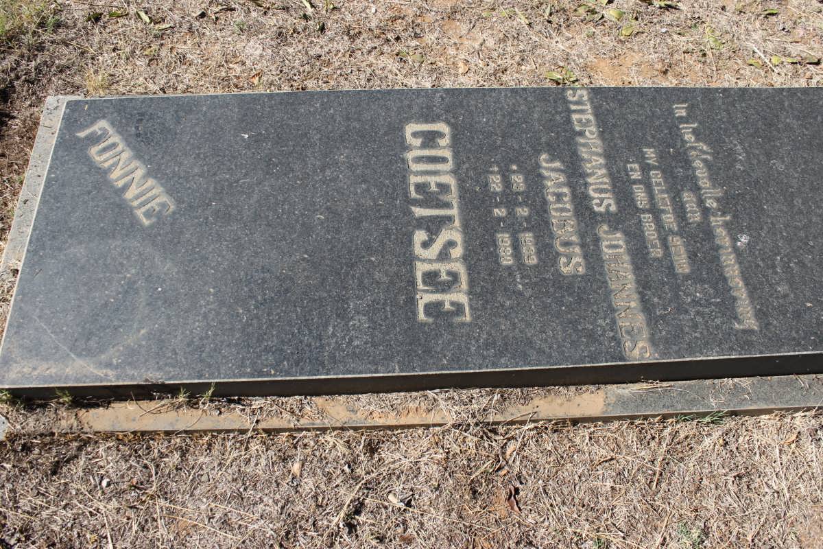 COETSEE Stephanus Johannes Jacobus 1939-1990